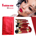 Red Series Beauty Equipments Red Handle Red Hair Makeup Brushes